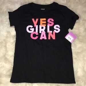 Empowering Girls Black Graphic Tee